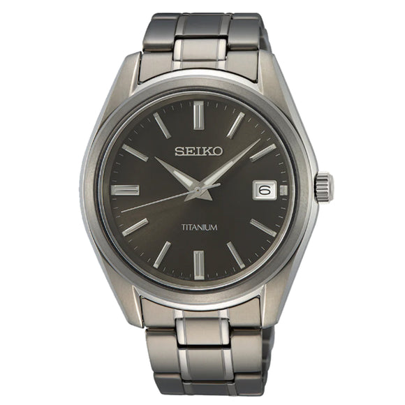 Seiko Mens Titanium Quartz Watch SUR375P1 - Watch it! Pte Ltd