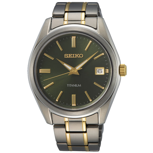 Seiko Mens Titanium Quartz Watch SUR377P1