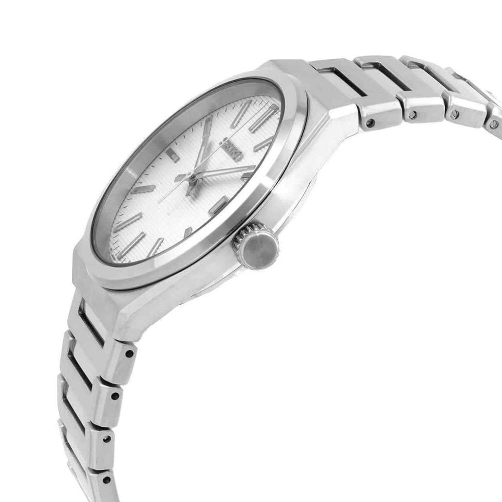 Seiko Analoog kwartshorloge voor dames met roestvrij stalen armband SUR578P1, zilver-goud