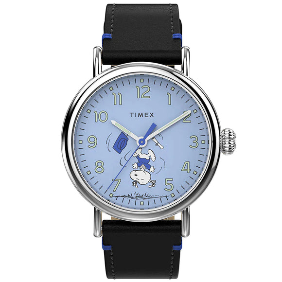 Timex Standard x Peanuts Featuring Snoopy Graduation Unisex Leather Strap Watch TW2V60300 - Watch it! Pte Ltd