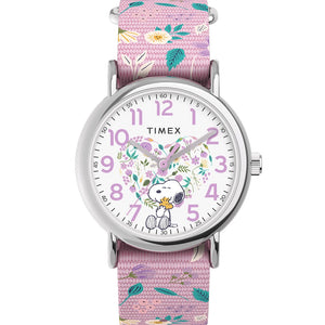Timex Weekender X Peanuts In Bloom 38mm Fabric Strap Watch TW2V77800 - Watch it! Pte Ltd
