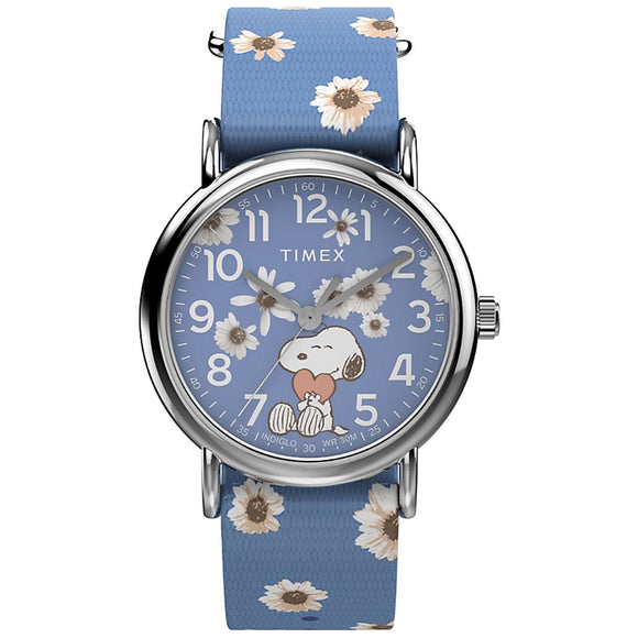 Timex Weekender x Peanuts Floral 38mm Fabric Strap Watch TW2W33300