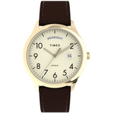 Timex MODERN EASY READER with Day-Date Leather Strap Men's Watch TW2W68400