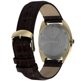 Timex 1976 Rotary Phone Dial Reissue Gold Plated Leather Strap Watch TW2Y82100
