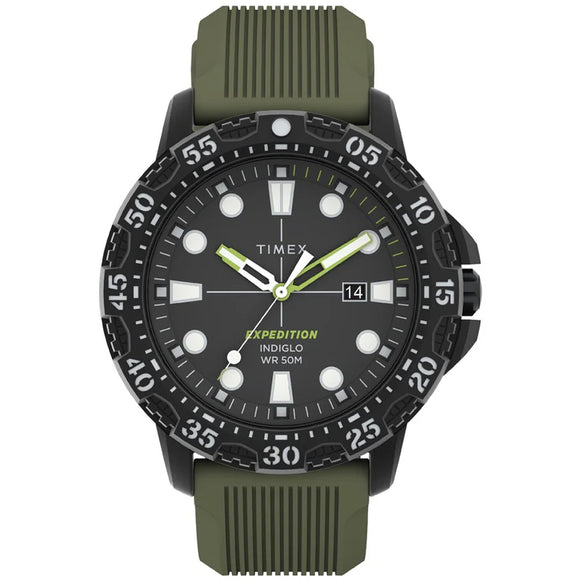 Timex EXPEDITION GALLATIN Green Silicone Strap Watch TW4B25400