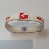 Grounded Energetic Wristband - White / Red - Watch it! Pte Ltd