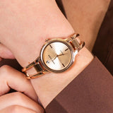 Anne Klein Genuine Diamond Dial Open Bangle Style Ladies Watch AK/2626RGRG - Watch it! Pte Ltd