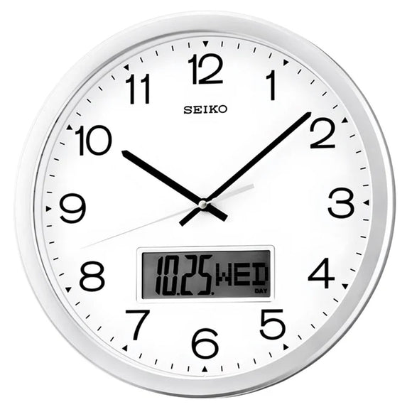 Seiko LCD Minimalist Wall Clock QXL007S