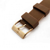 Elysee Automatic Black Leather/Brown Silicone Men Watch 28421