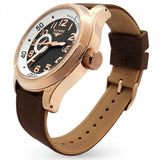 Elysee Automatic Black Leather/Brown Silicone Men Watch 28421