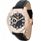 Elysee Automatic Black Leather/Brown Silicone Men Watch 28421