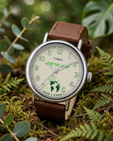 Timex Standard x Peanuts Feat Peanut Take Care Unisex Leather Strap Watch TW2V32800 - Watch it! Pte Ltd