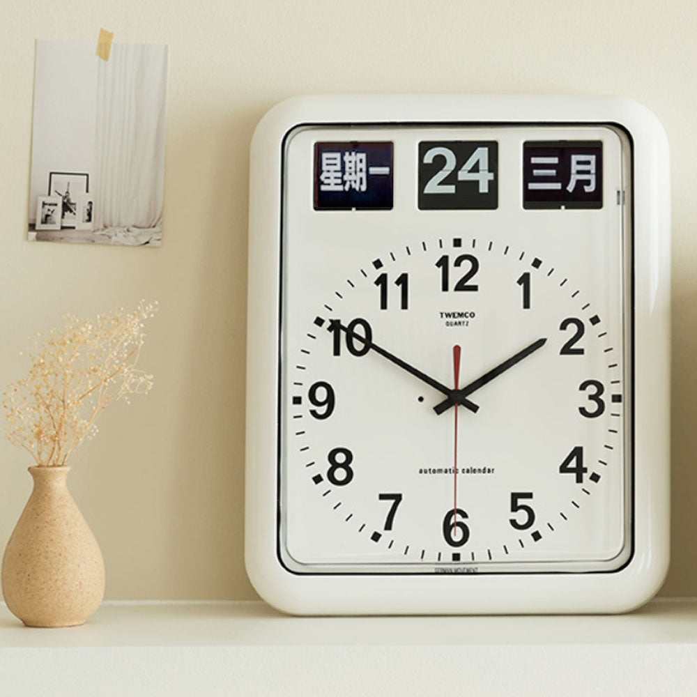 Twemco BQ-12A Flip Clock (White) (Chinese Characters) – Watch it