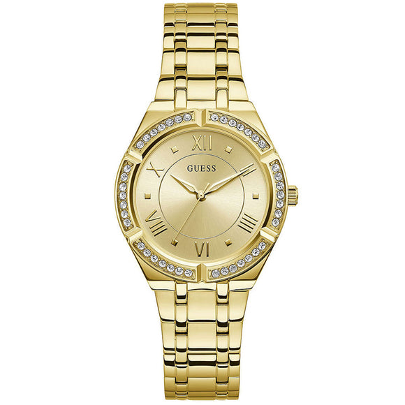 Guess Gold Tone Gold Bracelet Strap Watch GW0033L2 - Watch it! Pte Ltd