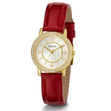 Guess Melody White Dial Red Leather Strap Ladies Watch GW0533L1 - Watch it! Pte Ltd