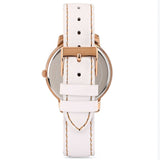 Guess GWW0930L1 Kismet Rose Gold Analog White Leather Strap - Watch it! Pte Ltd