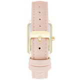 Nine West Rectangle Blush Pink Leather Strap Ladies Watch NW-2732GPPK - Watch it! Pte Ltd