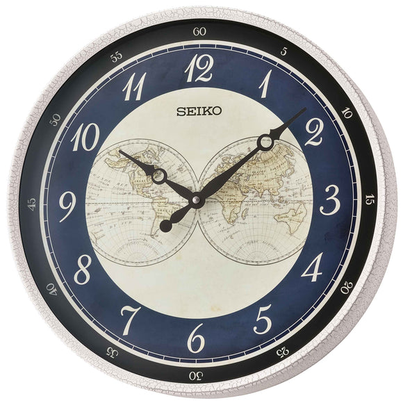 Seiko Decorator World Map Analog Wall Clock QXA803W - Watch it! Pte Ltd