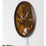 Seiko Wall Clock with Swinging Bird Tail pendulum QXC243B - Watch it! Pte Ltd