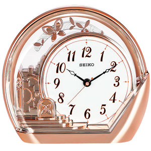 Seiko Rose Gold Decorative Analogue Pendulum Clock QXN232P - Watch it! Pte Ltd