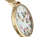 Sara Miller Orchard Birds Dial Gold Mesh Strap Watch SA4100 - Watch it! Pte Ltd