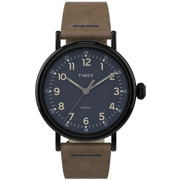 Timex STANDARD 40mm Leather Strap Watch TW2T69400 - Watch it! Pte Ltd