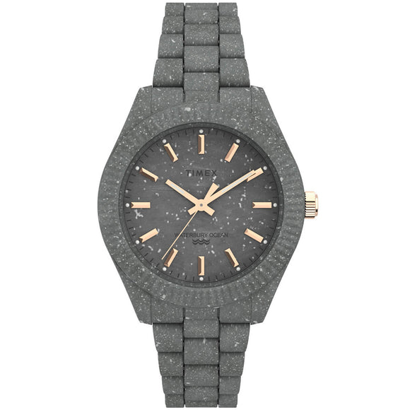 Timex WATERBURY Ocean 37mm Recycled Plastic Bracelet Watch TW2V33000 - Watch it! Pte Ltd