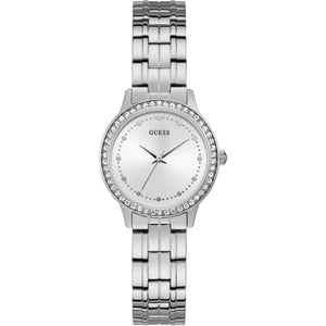 Guess Chelsea Silver Dial Stainless Steel Strap Ladies Watch W1209L1 - Watch it! Pte Ltd
