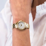 Guess Chelsea Silver Dial Gold Tone Stainless Steel Strap Ladies Watch W1209L2 - Watch it! Pte Ltd