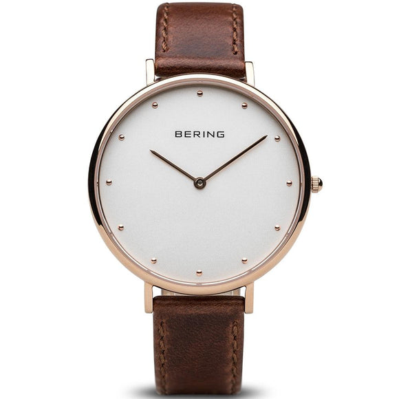 Bering Classic 14839-564 Beige 39mm Unisex Watch - Watch it! Pte Ltd