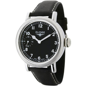 Elysee Danaos Mechanical Black Leather Men Watch 71006 - Watch it! Pte Ltd