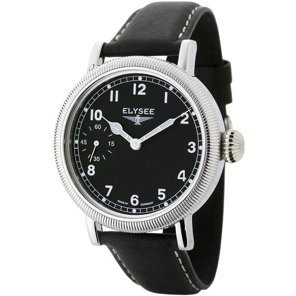 Watch L27774532 Elysee Danaos Mechanical Black Leather Men Watch