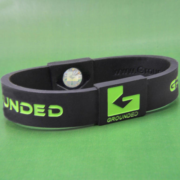 Grounded Energetic Wristband (Black/Green) - Watch it! Pte Ltd