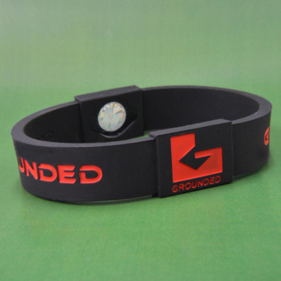 Grounded Energetic Wristband (Black/Red) - Watch it! Pte Ltd