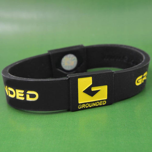Grounded Energetic Wristband (Black/Yellow) - Watch it! Pte Ltd