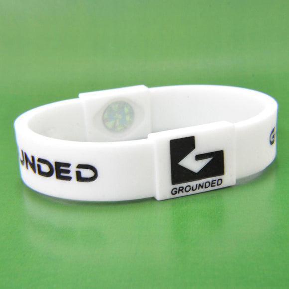 Grounded Energetic Wristband (White/Black) - Watch it! Pte Ltd