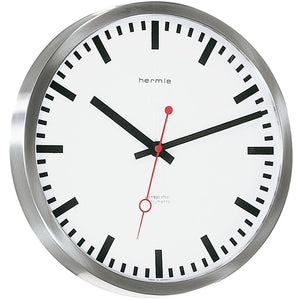 Hermle 30471-002100 "Grand Central" Stainless Steel Wall Clock - Watch it! Pte Ltd