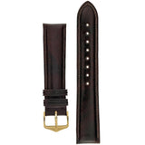 Hirsch ASCOT English Leather Watch Strap (Gold Buckle) - Watch it! Pte Ltd