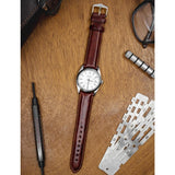 Hirsch ASCOT English Leather Watch Strap (Gold Buckle) - Watch it! Pte Ltd
