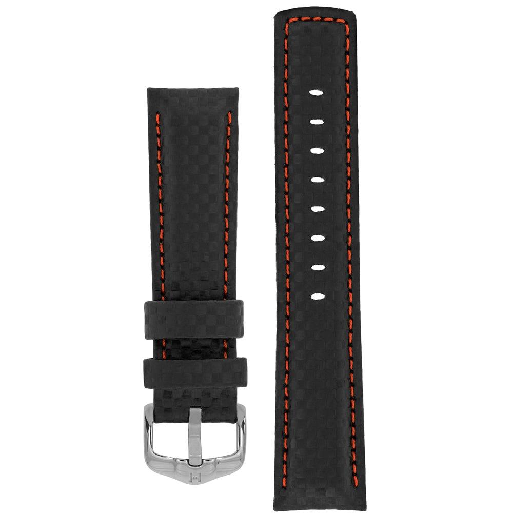 Hirsch CARBON Embossed Water-Resistant Leather Watch Strap – Watch