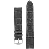 Hirsch DUKE Alligator Embossed Leather Watch Strap (Silver Buckle) - Watch it! Pte Ltd