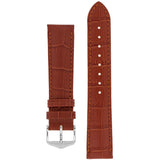 Hirsch DUKE Alligator Embossed Leather Watch Strap (Silver Buckle) - Watch it! Pte Ltd