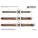 Hirsch Umbria Untextured Leather Watch Strap, Matching Stitching - Watch it! Pte Ltd