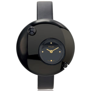 Misaki Eclipse Women's Black Leather Strap Watch - Watch it! Pte Ltd