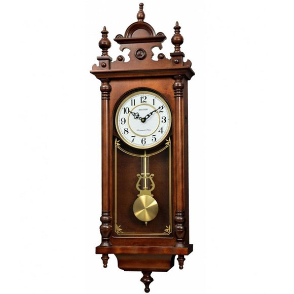 Rhythm CMJ583NR06 Wooden Pendulum Decor Wall Clock - Watch it! Pte Ltd