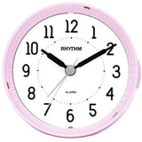 Rhythm Super Silent Grey/Pink Alarm Clock CRE850BR - Watch it! Pte Ltd