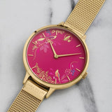 Sara Miller Chelsea - Pink Dial Gold Mesh Strap Watch SA4010 - Watch it! Pte Ltd
