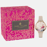 Sara Miller Flamingo Dial Nude Leather Watch SA2070 - Watch it! Pte Ltd
