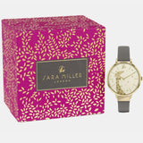 Sara Miller Giraffe - Gold Dial Grey Leather Strap Watch SA2074 - Watch it! Pte Ltd