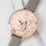 Sara Miller Tropical - Rose Gold Bezel Grey Leather Watch SA2094 - Watch it! Pte Ltd